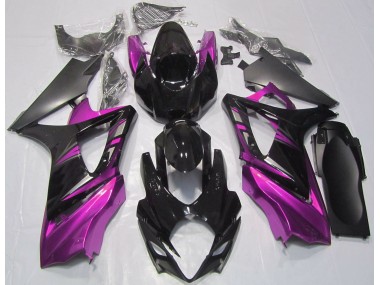 2007-2008 Noir Brillant & Rose Suzuki GSXR 1000 Carénage Moto