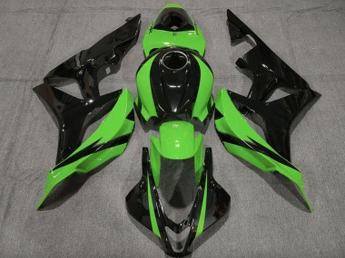 2007-2008 Noir Brillant & Vert Honda CBR600RR Carénage Moto