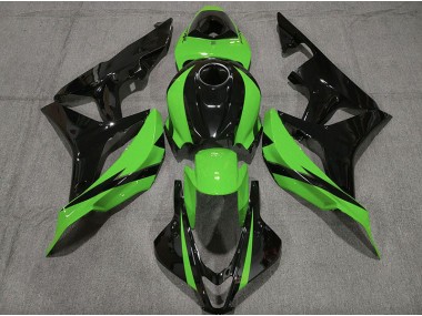 2007-2008 Noir Brillant & Vert Honda CBR600RR Carénage Moto