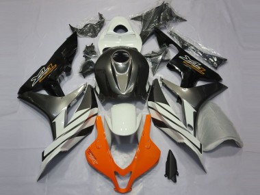 2007-2008 Noir Gris & Orange Honda CBR600RR Carénage Moto