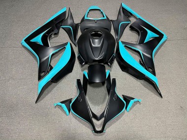 2007-2008 Noir Mat & Cyan Honda CBR600RR Carénage Moto