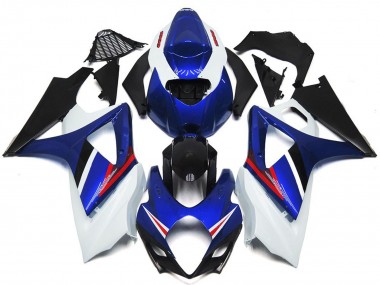 2007-2008 OEM Style Bleu Brillant & Blanc Rouge Suzuki GSXR 1000 Carénage Moto
