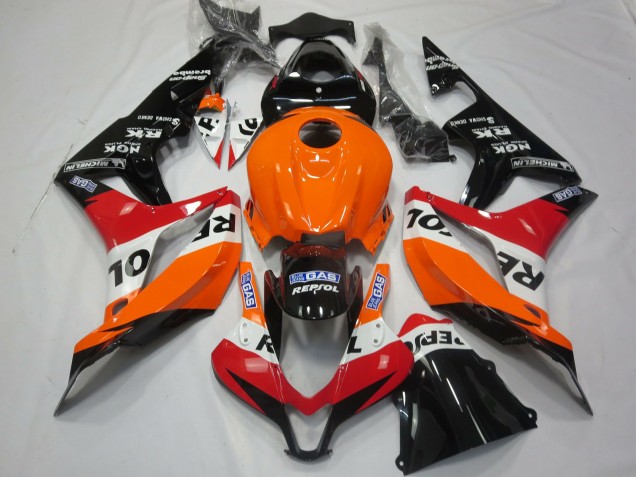 2007-2008 Orange Clair Repsol Honda CBR600RR Carénage Moto 2007-2008 Orange Clair Repsol Honda CBR600RR Carénage Moto