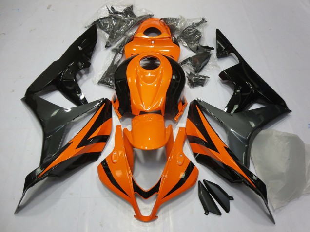 2007-2008 Orange Gris & Noir Honda CBR600RR Carénage Moto 2007-2008 Orange Gris & Noir Honda CBR600RR Carénage Moto