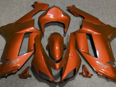 2007-2008 Orange Tigre Kawasaki ZX6R Carénage Moto