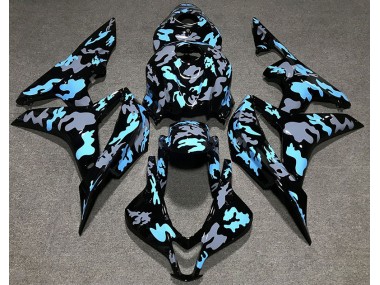 2007-2008 Personnalisé Camo Bleu Honda CBR600RR Carénage Moto