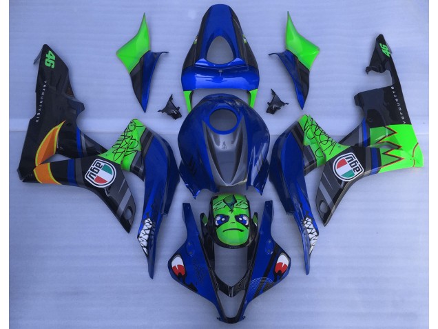 2007-2008 Requin Bleu & Vert Honda CBR600RR Carénage Moto 2007-2008 Requin Bleu & Vert Honda CBR600RR Carénage Moto