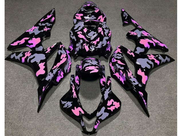 2007-2008 Rose & Gris Camouflage Honda CBR600RR Carénage Moto 2007-2008 Rose & Gris Camouflage Honda CBR600RR Carénage Moto