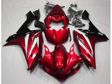 2007-2008 Rouge Blanc & Noir Yamaha R1 Carénage Moto