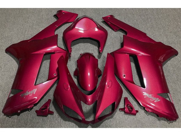 2007-2008 Rouge Bonbon Kawasaki ZX6R Carénage Moto