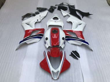 2007-2008 Rouge Brillant & Blanc Honda CBR600RR Carénage Moto
