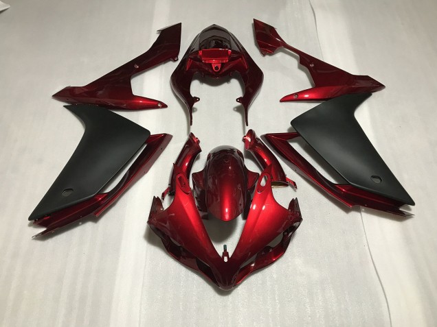 2007-2008 Rouge Foncé Yamaha R1 Carénage Moto