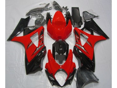 2007-2008 Rouge Lave & Noir Suzuki GSXR 1000 Carénage Moto