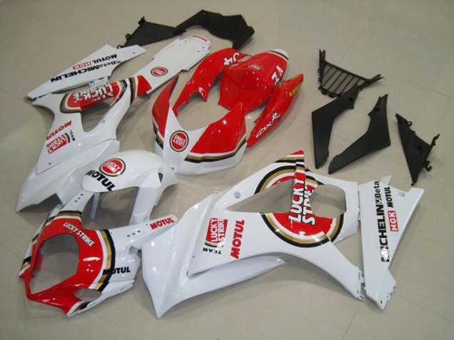 2007-2008 Rouge Lucky Strike Suzuki GSXR 1000 Carénage Moto