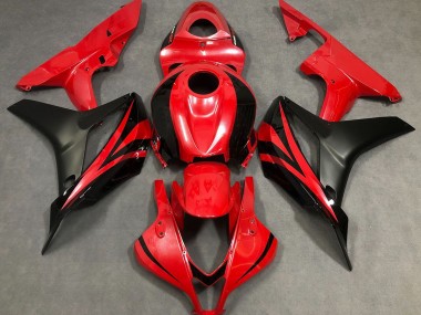 2007-2008 Rouge Perle & Noir Honda CBR600RR Carénage Moto