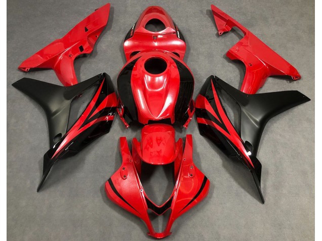 2007-2008 Rouge Perle & Noir Honda CBR600RR Carénage Moto 2007-2008 Rouge Perle & Noir Honda CBR600RR Carénage Moto