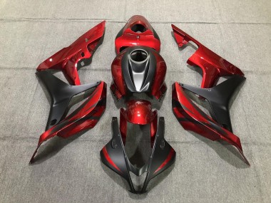 2007-2008 Rouge Profond & Noir Mat Honda CBR600RR Carénage Moto