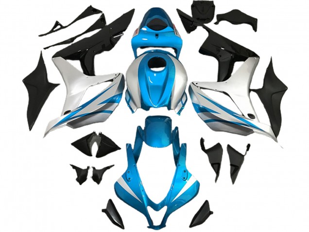 2007-2008 Style Bleu Clair & Argent OEM Honda CBR600RR Carénage Moto 2007-2008 Style Bleu Clair & Argent OEM Honda CBR600RR Carénage Moto