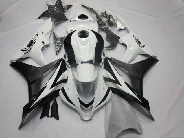 2007-2008 Style Personnalisé OEM Blanc & Noir Honda CBR600RR Carénage Moto 2007-2008 Style Personnalisé OEM Blanc & Noir Honda CBR600RR Carénage Moto