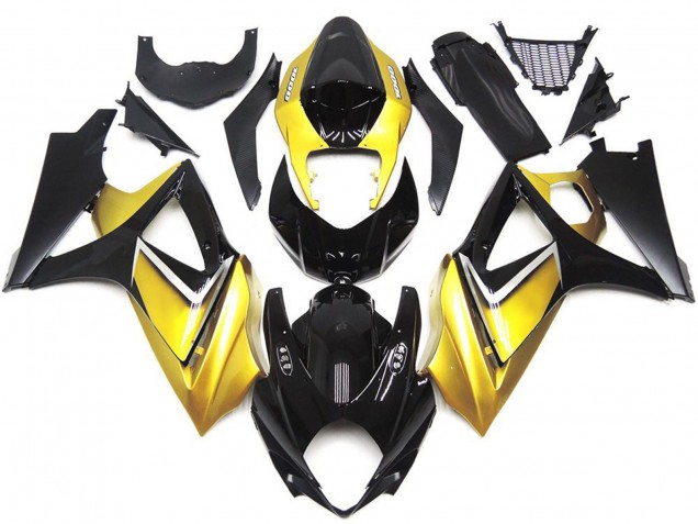 2007-2008 Style Personnalisé OEM Jaune Or Suzuki GSXR 1000 Carénage Moto 2007-2008 Style Personnalisé OEM Jaune Or Suzuki GSXR 1000 Carénage Moto