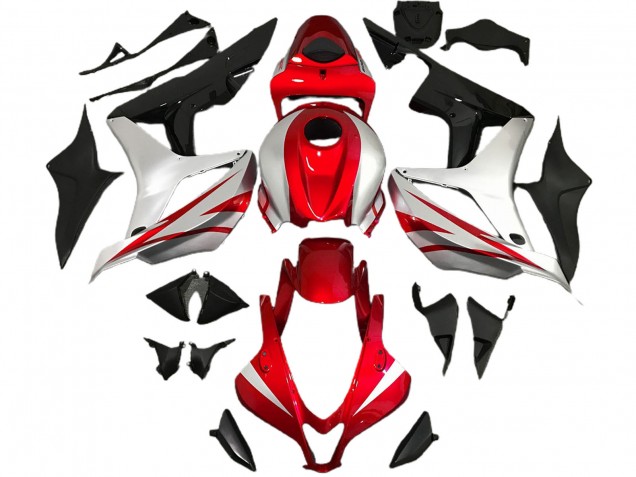 2007-2008 Style Rouge & Argent OEM Honda CBR600RR Carénage Moto 2007-2008 Style Rouge & Argent OEM Honda CBR600RR Carénage Moto