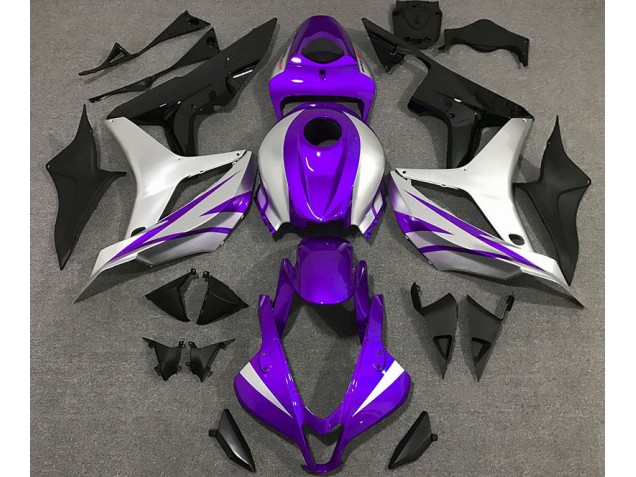 2007-2008 Style Violet & Argent OEM Honda CBR600RR Carénage Moto 2007-2008 Style Violet & Argent OEM Honda CBR600RR Carénage Moto