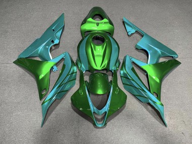 2007-2008 Vert & Bleu Sarcelle Honda CBR600RR Carénage Moto