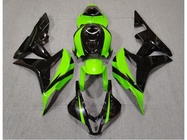 2007-2008 Vert Lime & Noir Honda CBR600RR Carénage Moto 2007-2008 Vert Lime & Noir Honda CBR600RR Carénage Moto