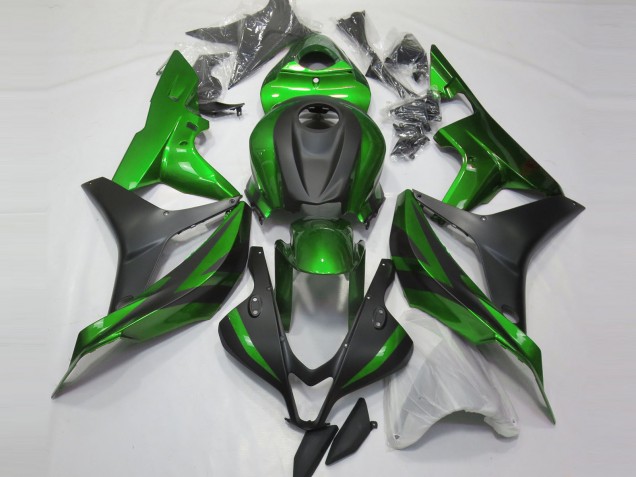 2007-2008 Vert & Noir Mat Honda CBR600RR Carénage Moto 2007-2008 Vert & Noir Mat Honda CBR600RR Carénage Moto