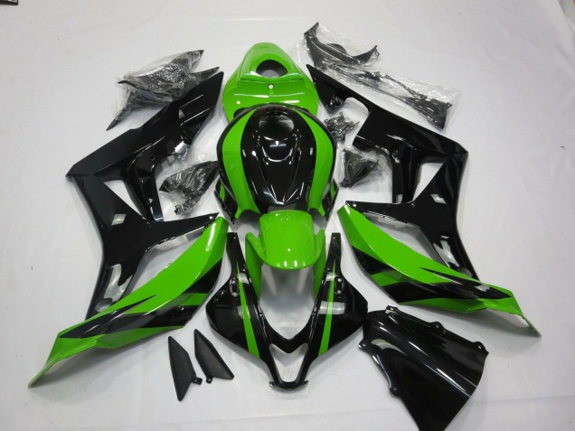 2007-2008 Vert & Noir Vibrants Honda CBR600RR Carénage Moto 2007-2008 Vert & Noir Vibrants Honda CBR600RR Carénage Moto