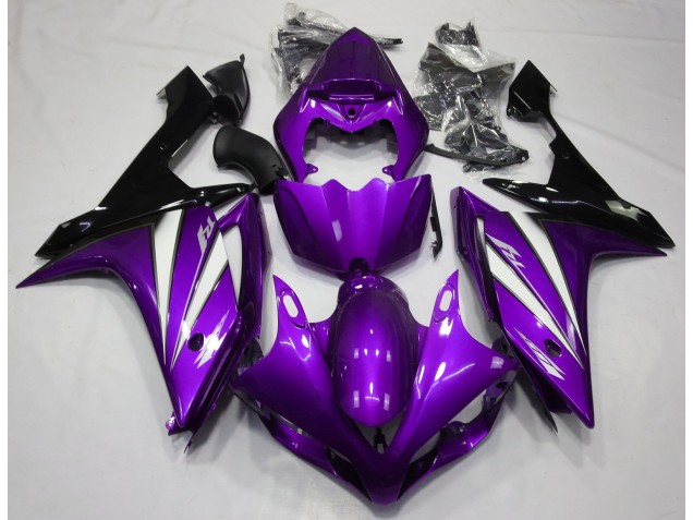 2007-2008 Violet Blanc & Noir Yamaha R1 Carénage Moto 2007-2008 Violet Blanc & Noir Yamaha R1 Carénage Moto