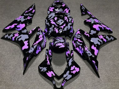 2007-2008 Violet & Gris Camouflage Honda CBR600RR Carénage Moto