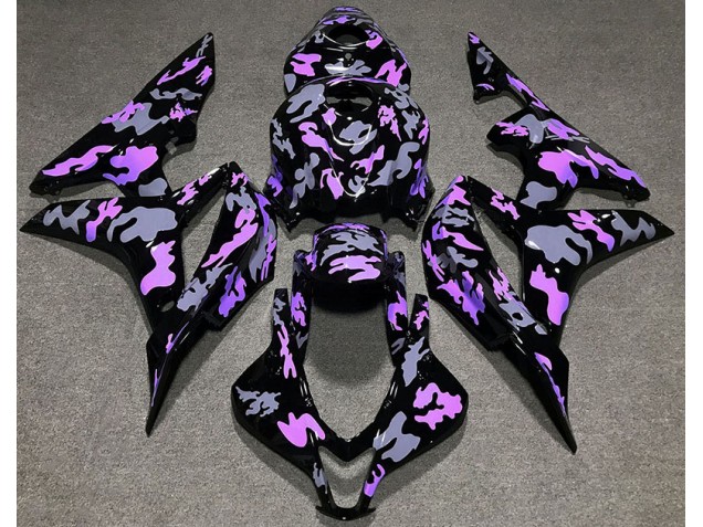 2007-2008 Violet & Gris Camouflage Honda CBR600RR Carénage Moto 2007-2008 Violet & Gris Camouflage Honda CBR600RR Carénage Moto