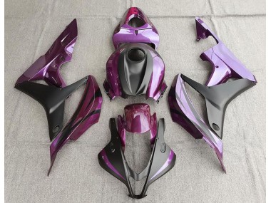 2007-2008 Violet & Noir Mat Honda CBR600RR Carénage Moto