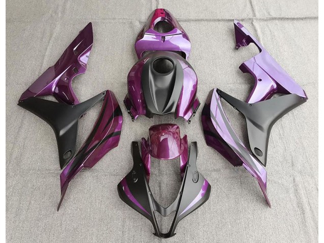 2007-2008 Violet & Noir Mat Honda CBR600RR Carénage Moto