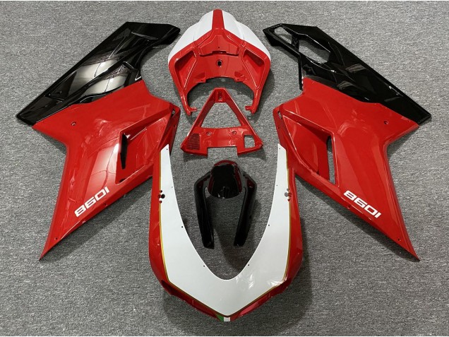 2007-2014 Noir Rouge Blanc Ducati 848 1098 1198 Carénage Moto