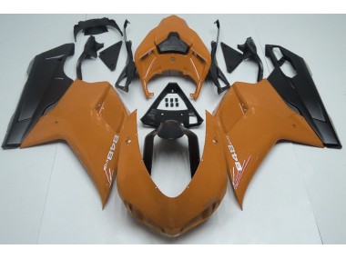 2007-2014 Orange Brillant & Noir Ducati 848 1098 1198 Carénage Moto