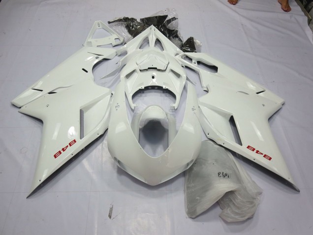 2007-2014 Perle Blanche Ducati 848 1098 1198 Carénage Moto