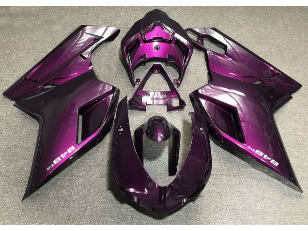2007-2014 Rose Profond Ducati 848 1098 1198 Carénage Moto