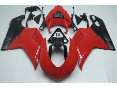 2007-2014 Rouge Noir Mat Ducati 848 1098 1198 Carénage Moto