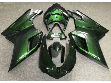 2007-2014 Vert Profond Ducati 848 1098 1198 Carénage Moto