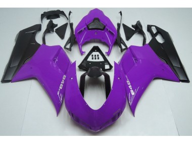2007-2014 Violet Brillant & Noir Ducati 848 1098 1198 Carénage Moto