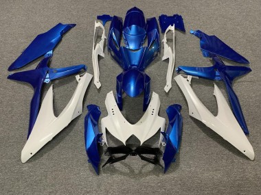 2008-2010 Bleu Perle & Blanc Suzuki GSXR 600-750 Carénage Moto