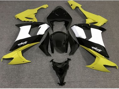 2008-2010 Jaune Brillant Noir & Blanc Kawasaki ZX10R Carénage Moto