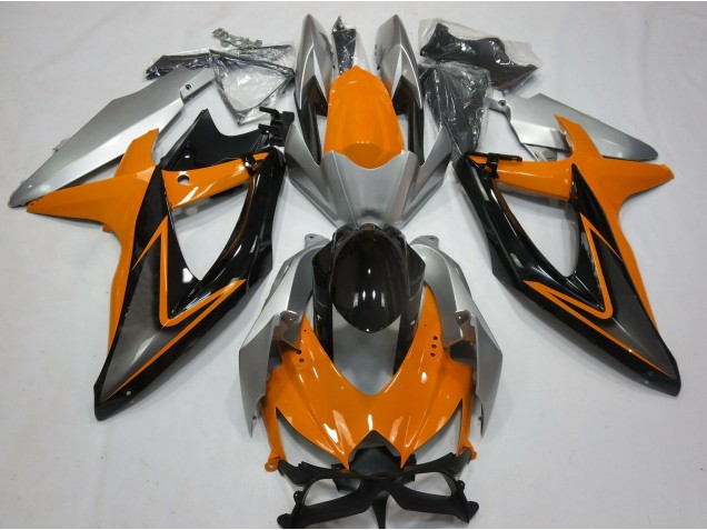 2008-2010 Orange & Argent Suzuki GSXR 600-750 Carénage Moto