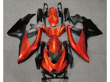 2008-2010 Orange Vif En Noir Suzuki GSXR 600-750 Carénage Moto
