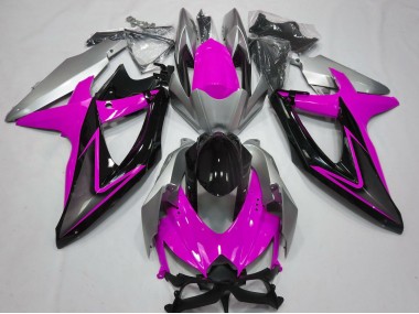 2008-2010 Rose & Argent Suzuki GSXR 600-750 Carénage Moto