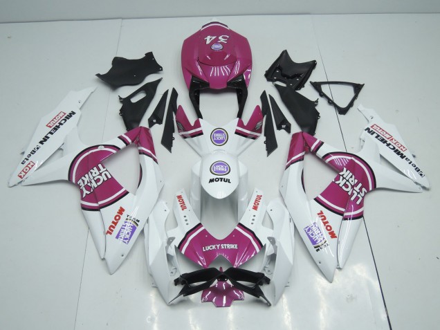 2008-2010 Rose Lucky Strike Suzuki GSXR 600-750 Carénage Moto