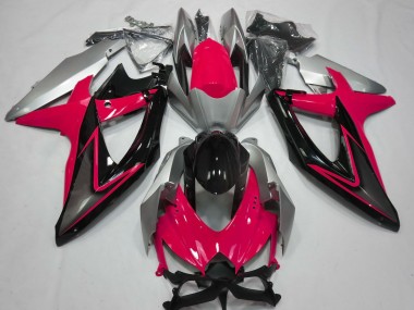 2008-2010 Rouge & Argent Suzuki GSXR 600-750 Carénage Moto