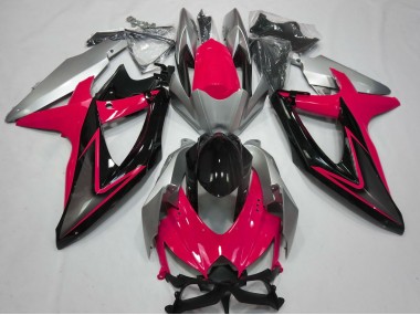 2008-2010 Rouge & Argent Suzuki GSXR 600-750 Carénage Moto